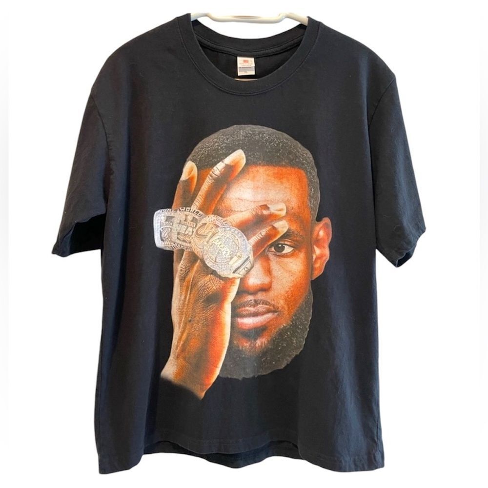 Lebron James Championship‎ Rings Short Sleeve T-Shirt Black Men’s XL